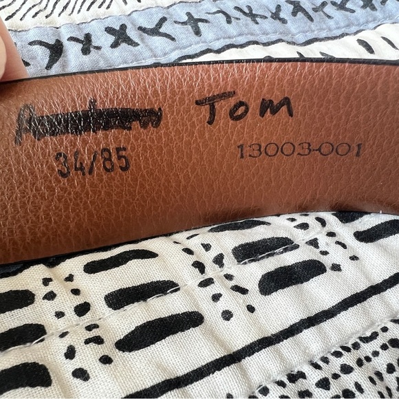 Joseph Abboud Men's Black Genuine Leather Belt Size 34 Formal Business Office - Picture 5 of 8